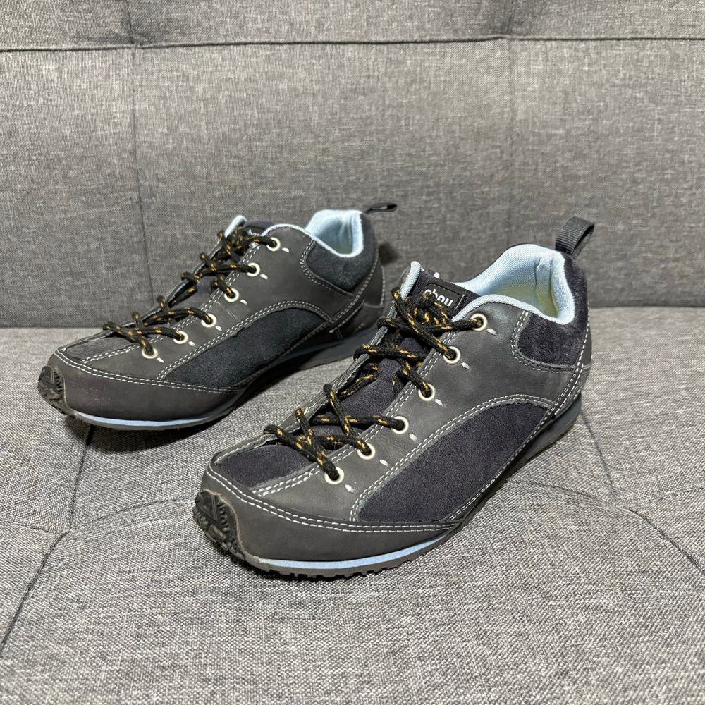 Ahnu Shoe Women 6‎ Blue Suede Leather Hiking Gorpcore Waterproof Sneaker